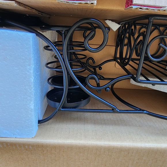 2 Piece Wrought Iron Buffet Caddy 24x9x11" Black Sam's Club Dishes Napkins - Picture 2 of 11